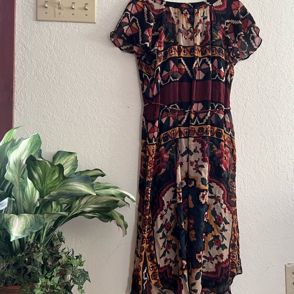 ✨HP✨ Anthro | Mosaic Vintage Floral Midi Dress - Picture 2 of 12